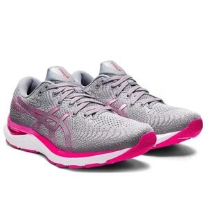 Asics Gel-Cumulus 24 Grey Pink Running Shoes
